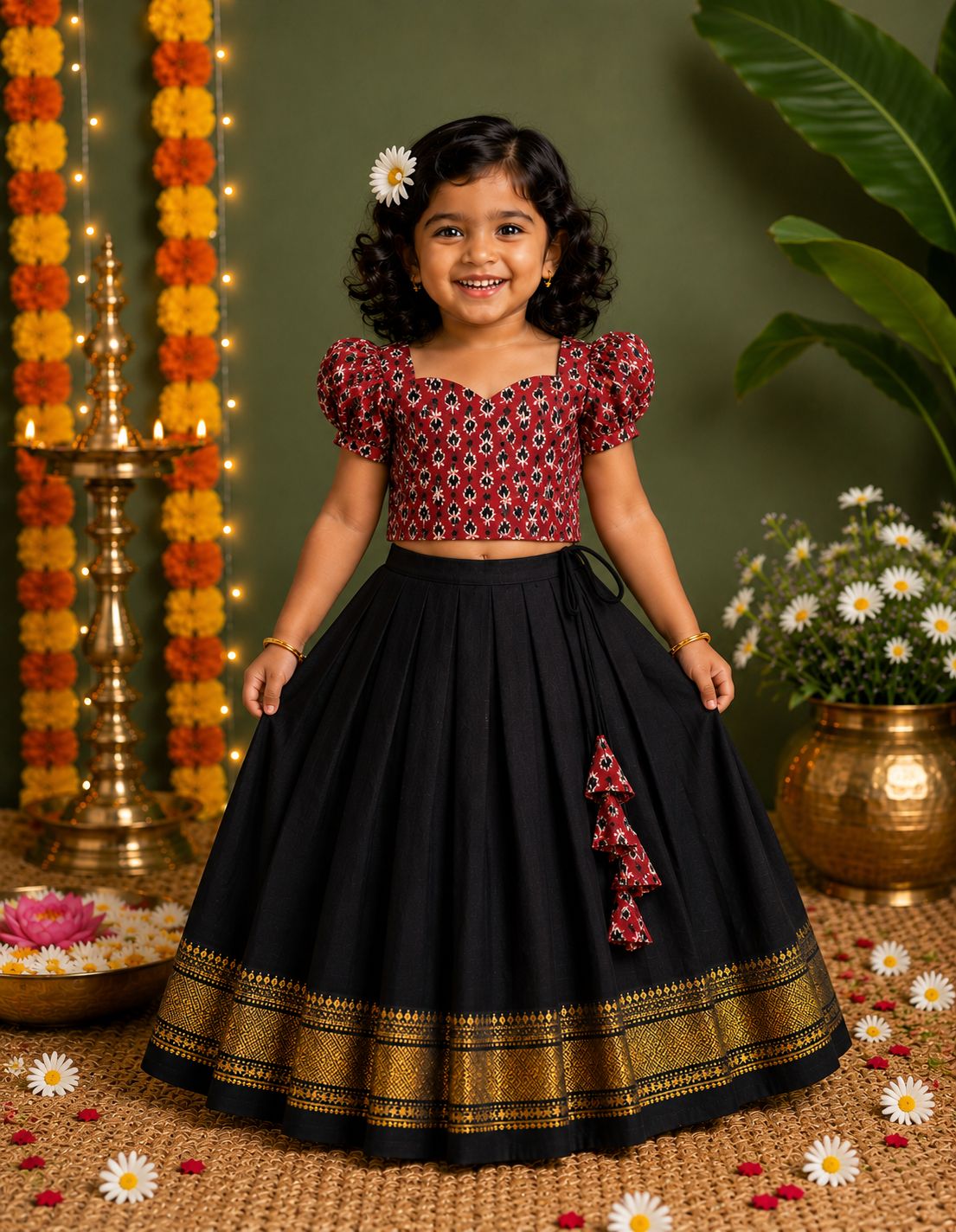 Varnika Ikat Pattu Pavadai Set